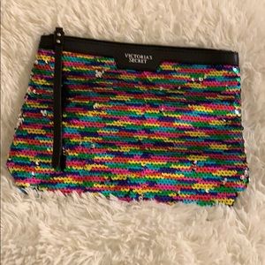 Victoria’s Secret sequin clutch / makeup bag